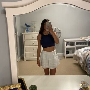 Navy blue high neck tank top